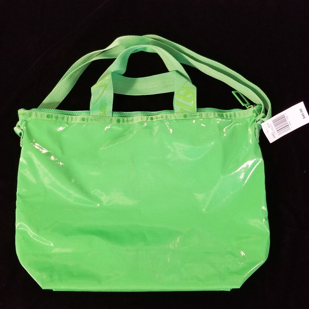 LeSportsac - Baby Carry Tote Classic Green LP - Bright  & Shiny - 2431 F117 NWT